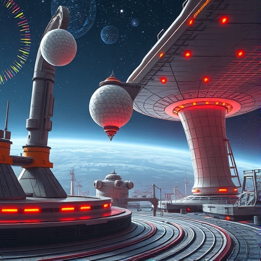 未來太空基礎設施的建設場景