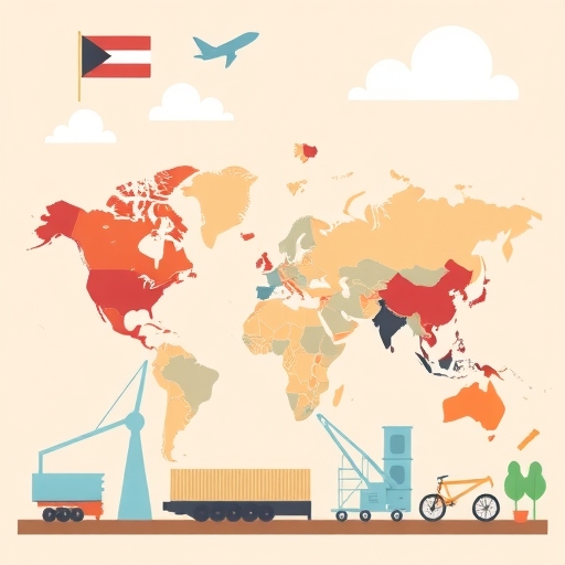 全球貿易影響的插圖