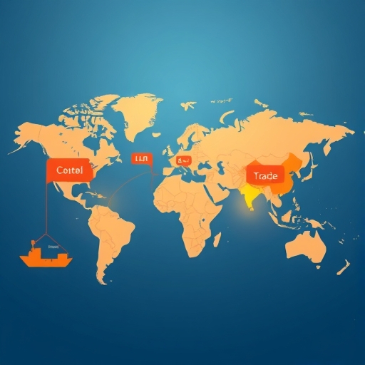 全球貿易影響的插圖