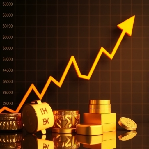 黃金價格上升趨勢圖表