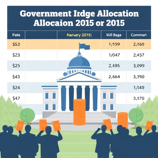 中央政府預算分配圖表