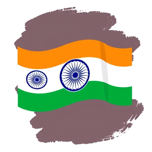 印度國旗和TikTok標誌的插圖