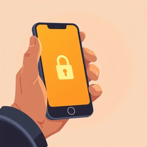 一位人士正在保護自己的手機