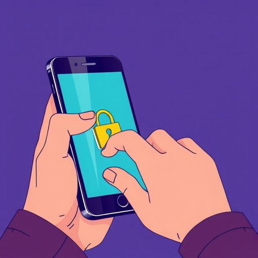 一位人士正在保護自己的手機