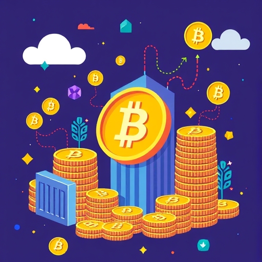 企業投資加密貨幣的插圖