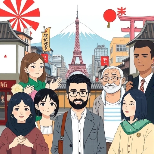 多元外國人在日本的插圖