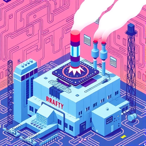 半導體工廠的插圖