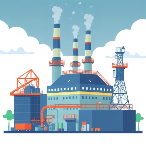 半導體工廠的插圖