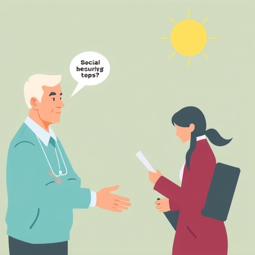 社會保障問題的插畫