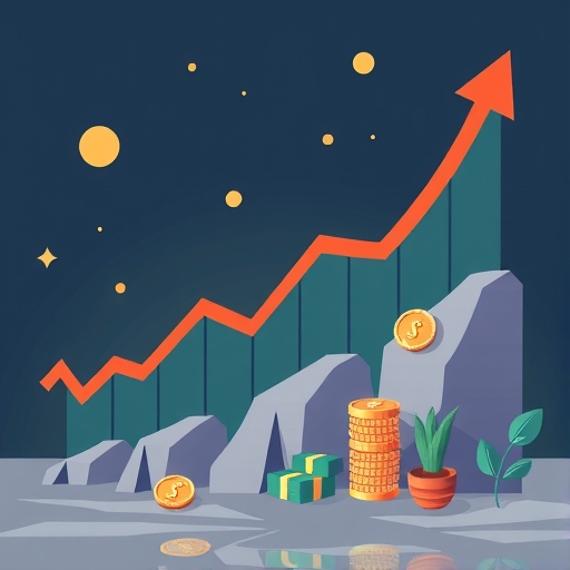 股票市場成長的插圖