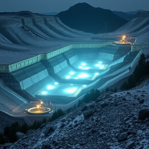 中國鋰礦山作業的圖片