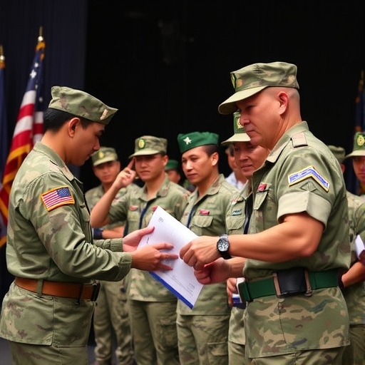 軍人在台灣參加敬軍活動