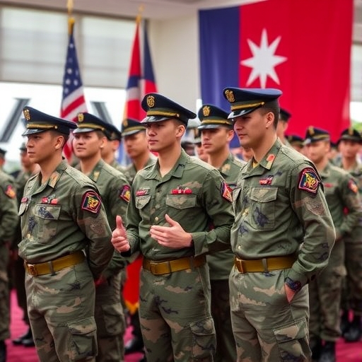 軍人參加台灣的敬軍活動