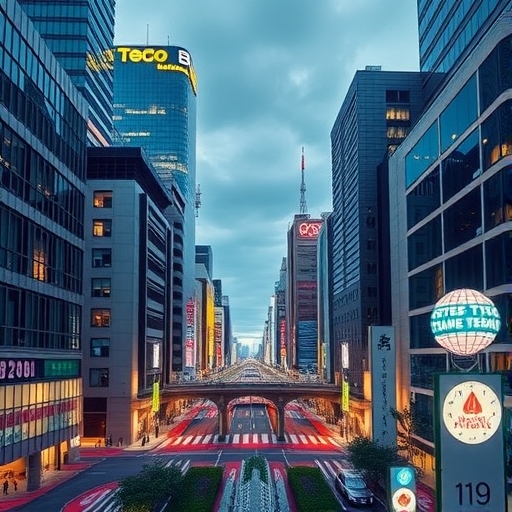 現代東京金融區的現代化建築