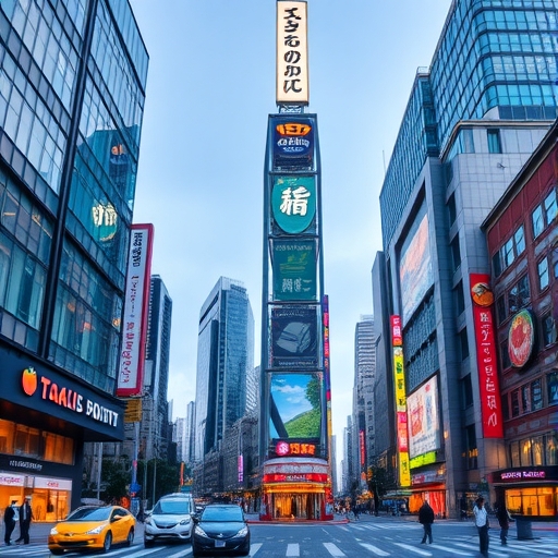 現代東京金融區夜景