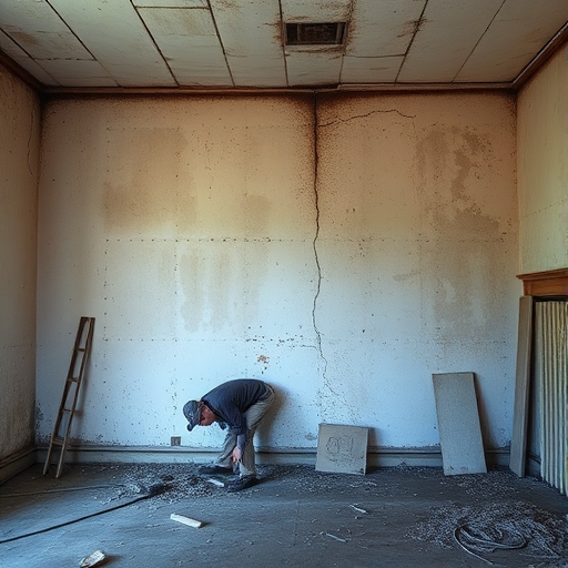 老舊房屋正在進行結構加固