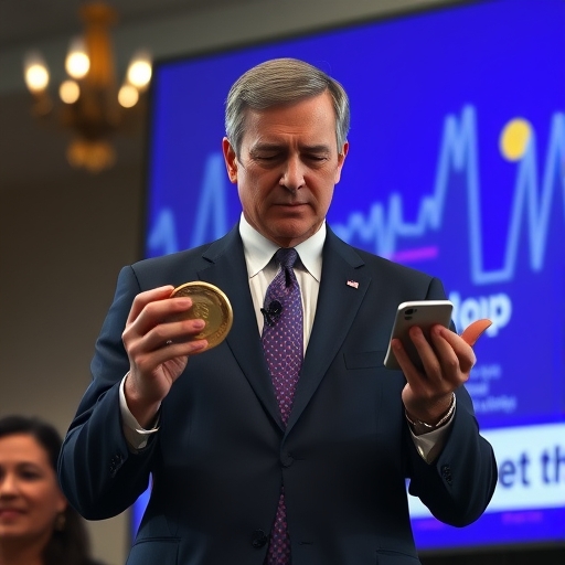 一位政治人物正在討論加密貨幣