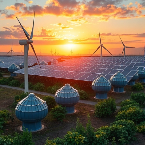 綠色能源技術的應用示意圖