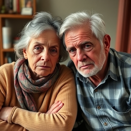 退休夫婦在家中感到孤立