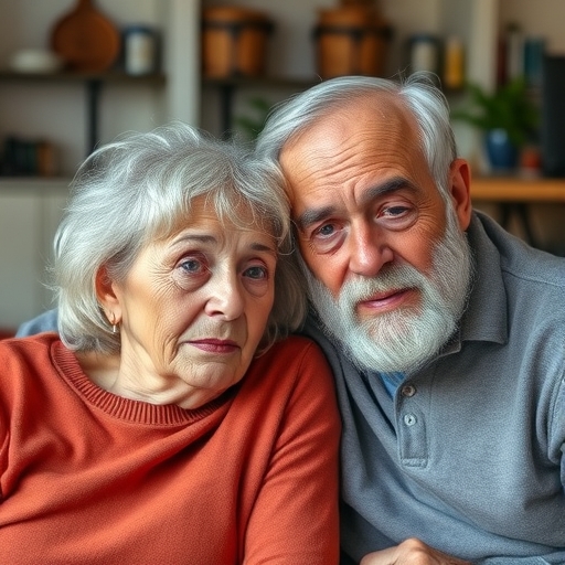 一對退休夫婦感到壓力