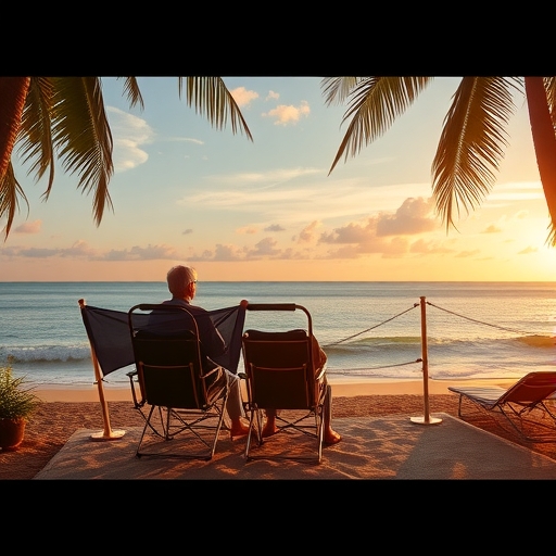 退休後夢想旅行的情景