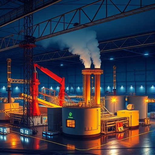 現代化的半導體技術工廠全景