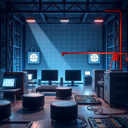 一座先進的半導體技術工廠內部