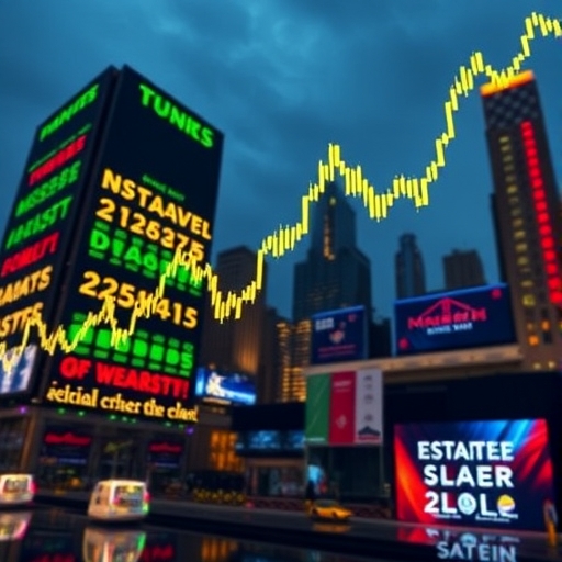 股票市場上升趨勢圖表