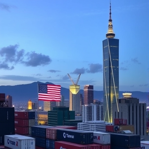 台灣半導體產業面臨關稅影響的圖像