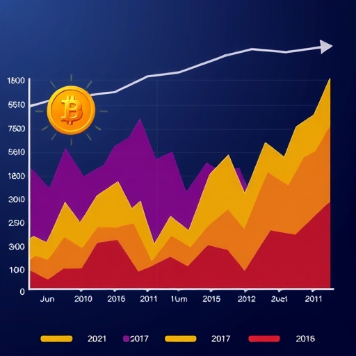 一個充滿活力的市場圖表展示狗狗幣的走勢