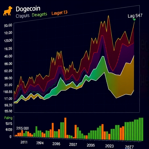 充滿活力的市場圖表展示狗狗幣的走勢