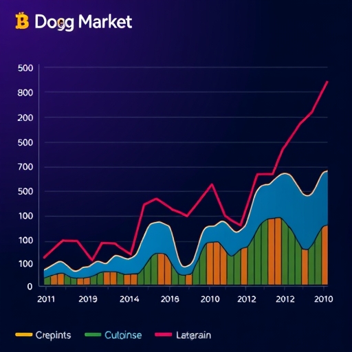 一個充滿活力的市場圖表展示狗狗幣的走勢