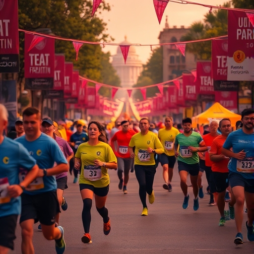 充滿活力的路跑活動氛圍