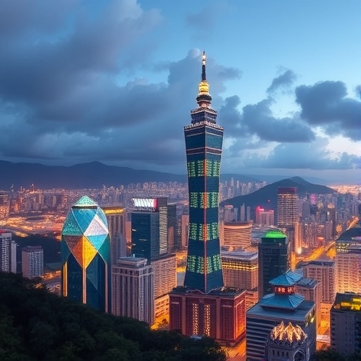 台北生動的城市景觀