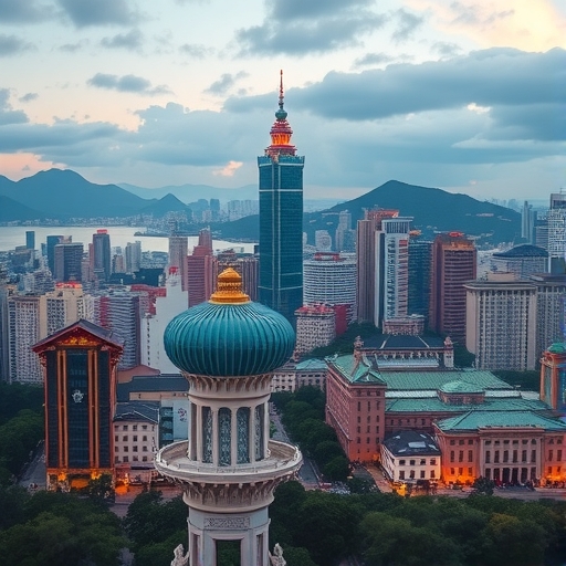 台北生動的城市景觀