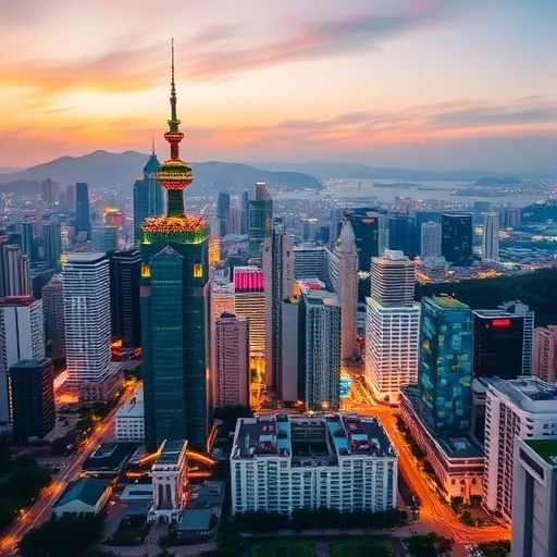 台北生動的城市景觀