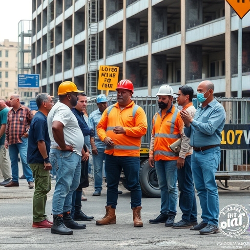 工人在討論勞工權益