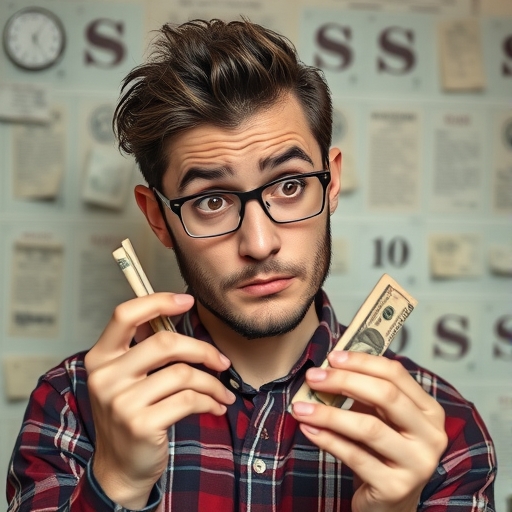 一位男子正在街頭交易股票