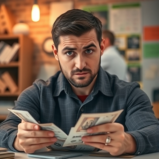 一位男子正在街頭交易股票