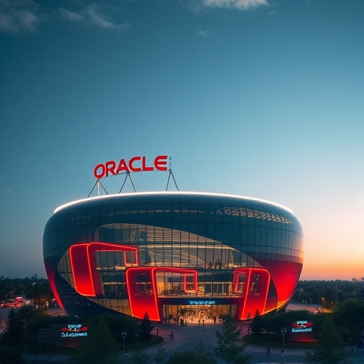 甲骨文總部夜景展示