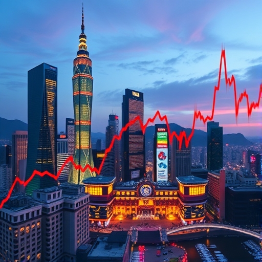 台灣股市上升的交易現場