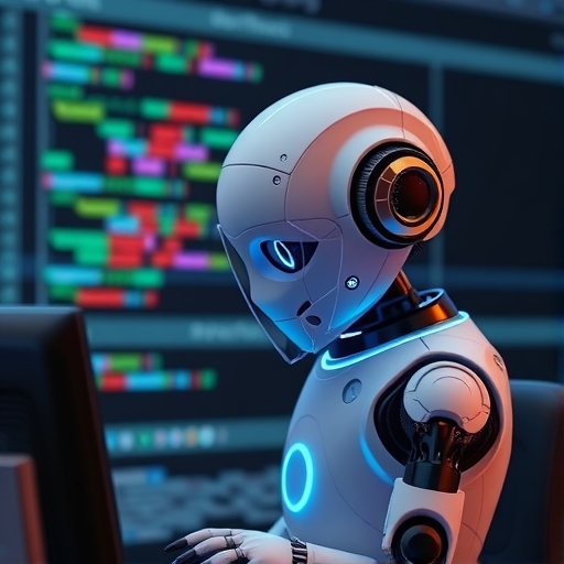 一位程式設計師正在使用AI工具進行代碼調試