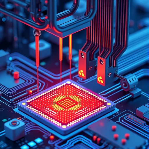 AI晶片製造過程的示意圖