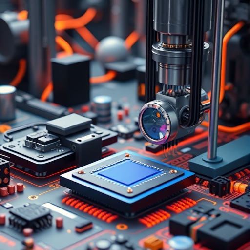 AI晶片製造過程的示意圖