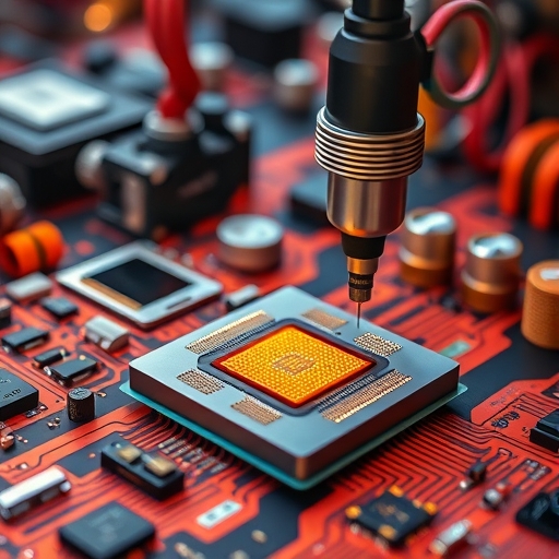 AI晶片製造過程的示意圖