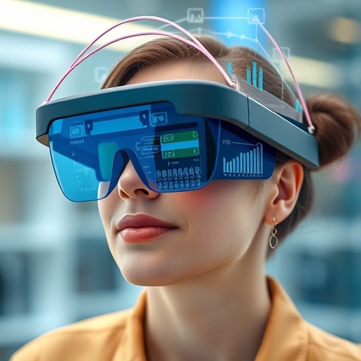 一副配有虛擬疊加的AR眼鏡