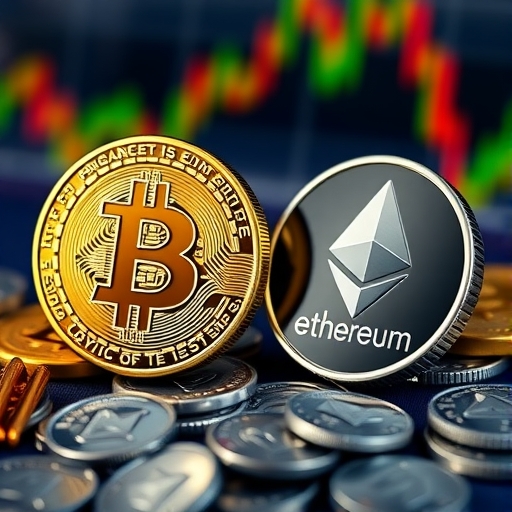 比特幣和以太幣的市場趨勢圖表