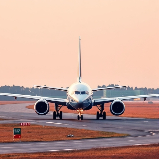 一架波音737 Max客機在跑道上