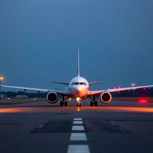 一架波音737 Max客機在跑道上