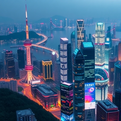 中國科技景觀的全景圖